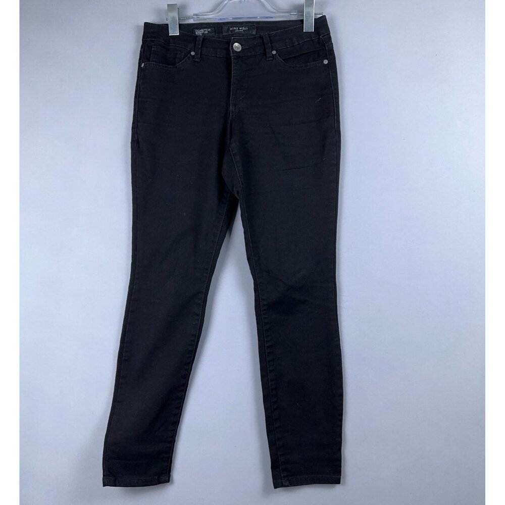 Nine West Cigarette Skinny Jeans Womens Size 6 Mid Rise Dark Wash Black